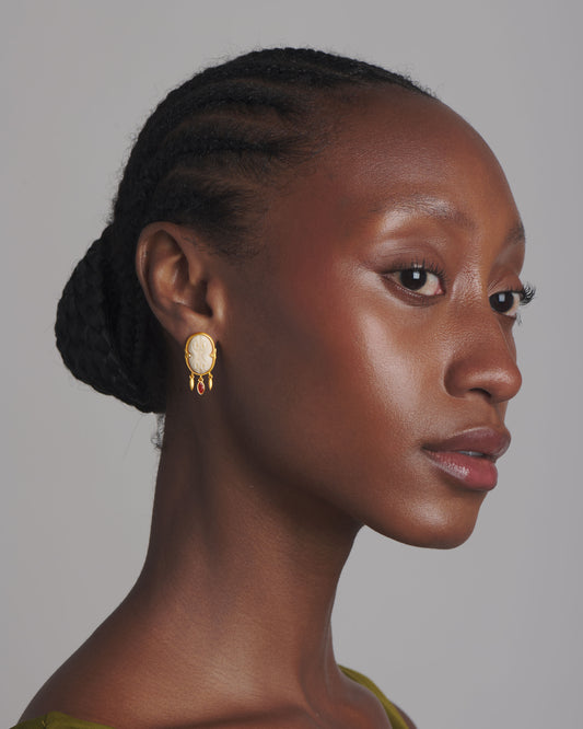 The Cinched Cameo Earrings