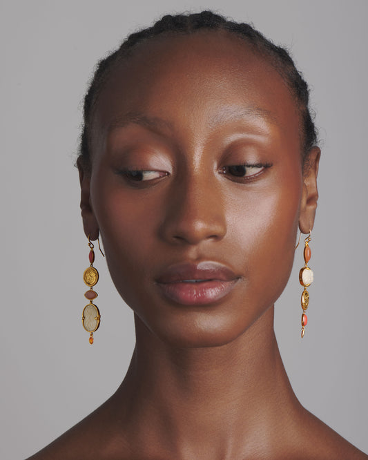 Warm Cascade Chandelier Earrings