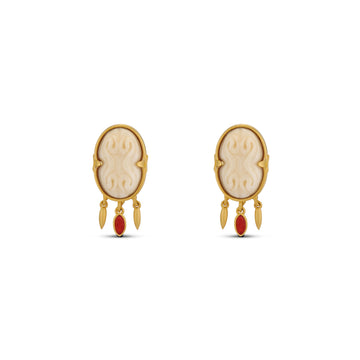 The Cinched Cameo Earrings
