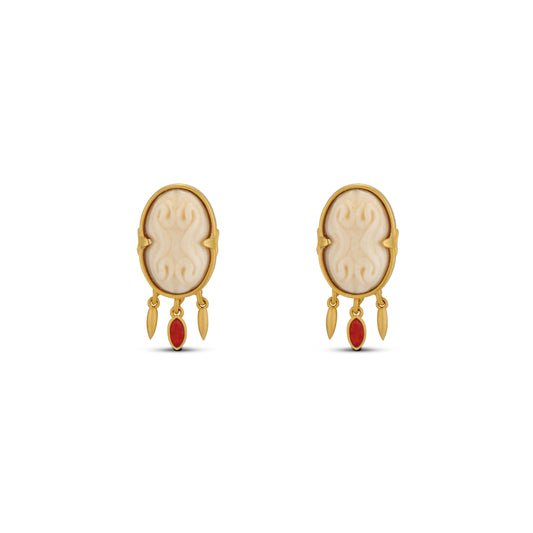 The Cinched Cameo Earrings