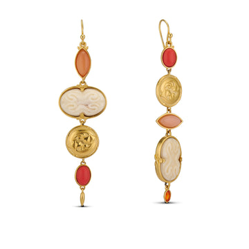Warm Cascade Chandelier Earrings