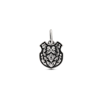 Crest of Ophelia Filigree Charm in Blackened Silver